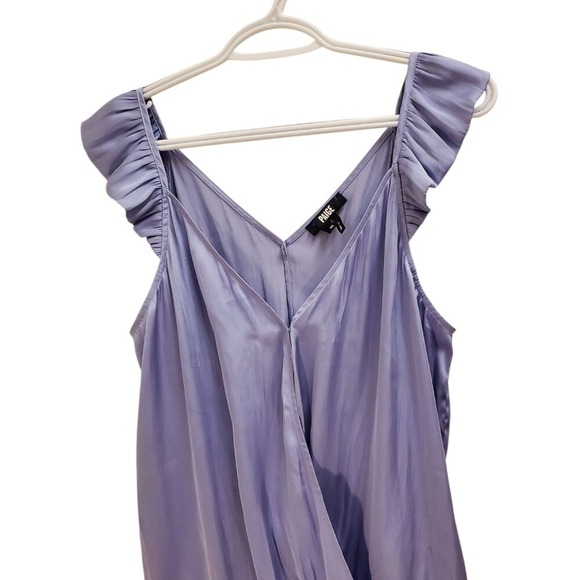 Paige Ruffle Sleeve Bodysuit Top Blouse Lavender Purple V-Neck Medium - Picture 4 of 9